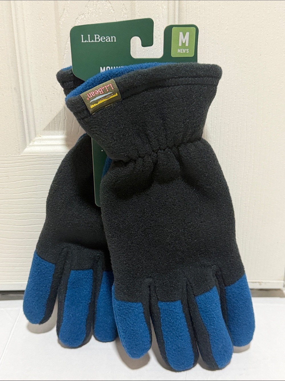 💗NWT L.L.BEAN Men’s Mountain Classic Fleece Glove Dark Marine Blue - Size Medium